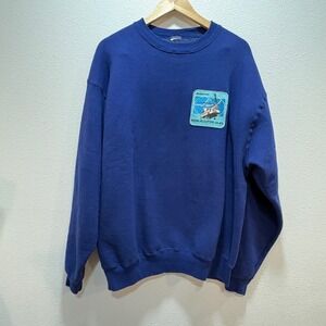 Boeing CH-47D Chinook Helicopter Sweatshirt Mens Blue Crewneck Pullover XL